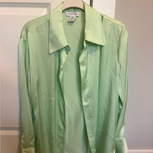 cupcakes & cashmere Light Green Button Down Shirt